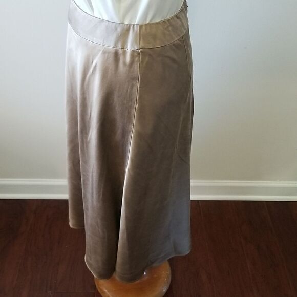 Talbots Brown Pure Silk Skirt size 8P - Picture 4 of 8